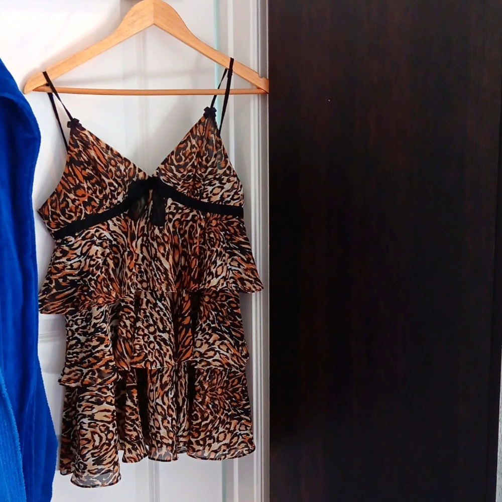 Betsey Johnson Cheetah Print Nightie - Size M